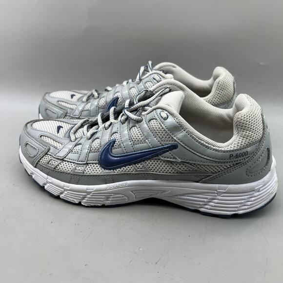 Youth's 6.5 / Women's 8 - Nike P-6000 Gray Blue Mesh Running Low Shoes Sneakers - Picture 3 of 8